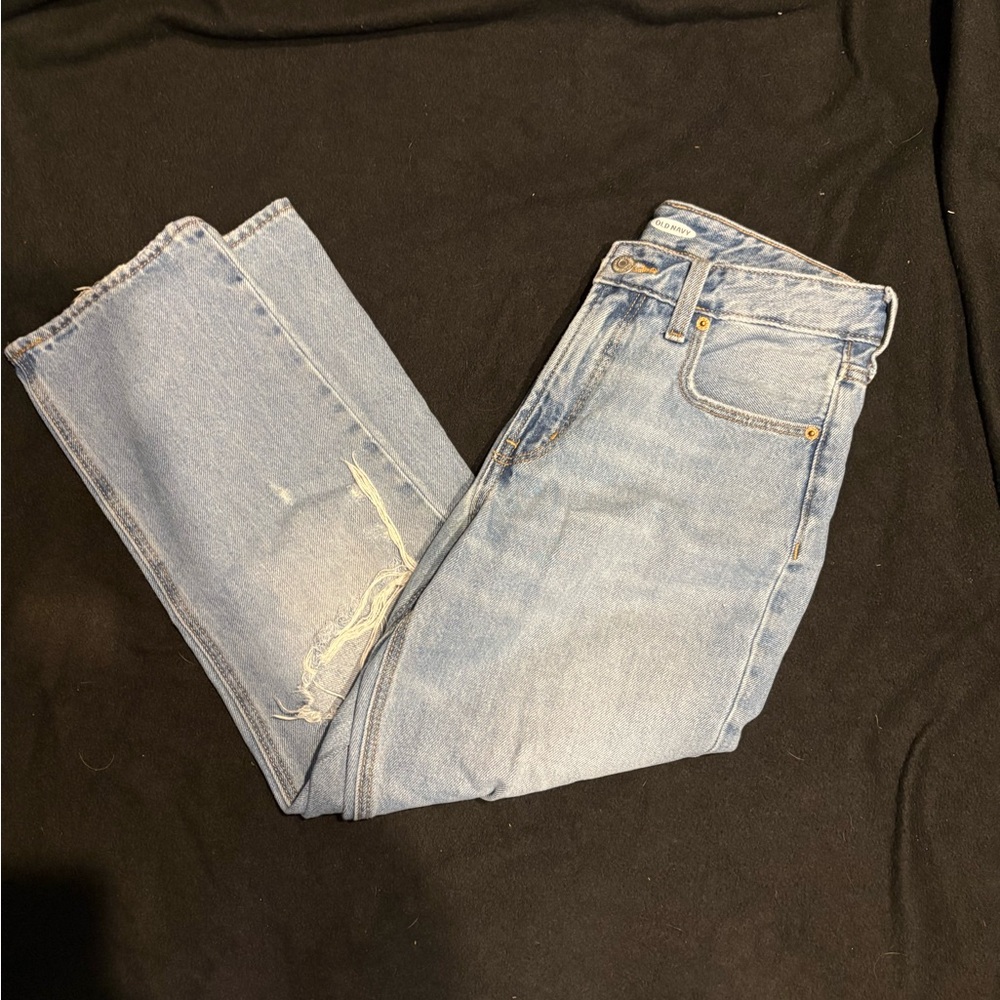 Cropped Ripped Jeans